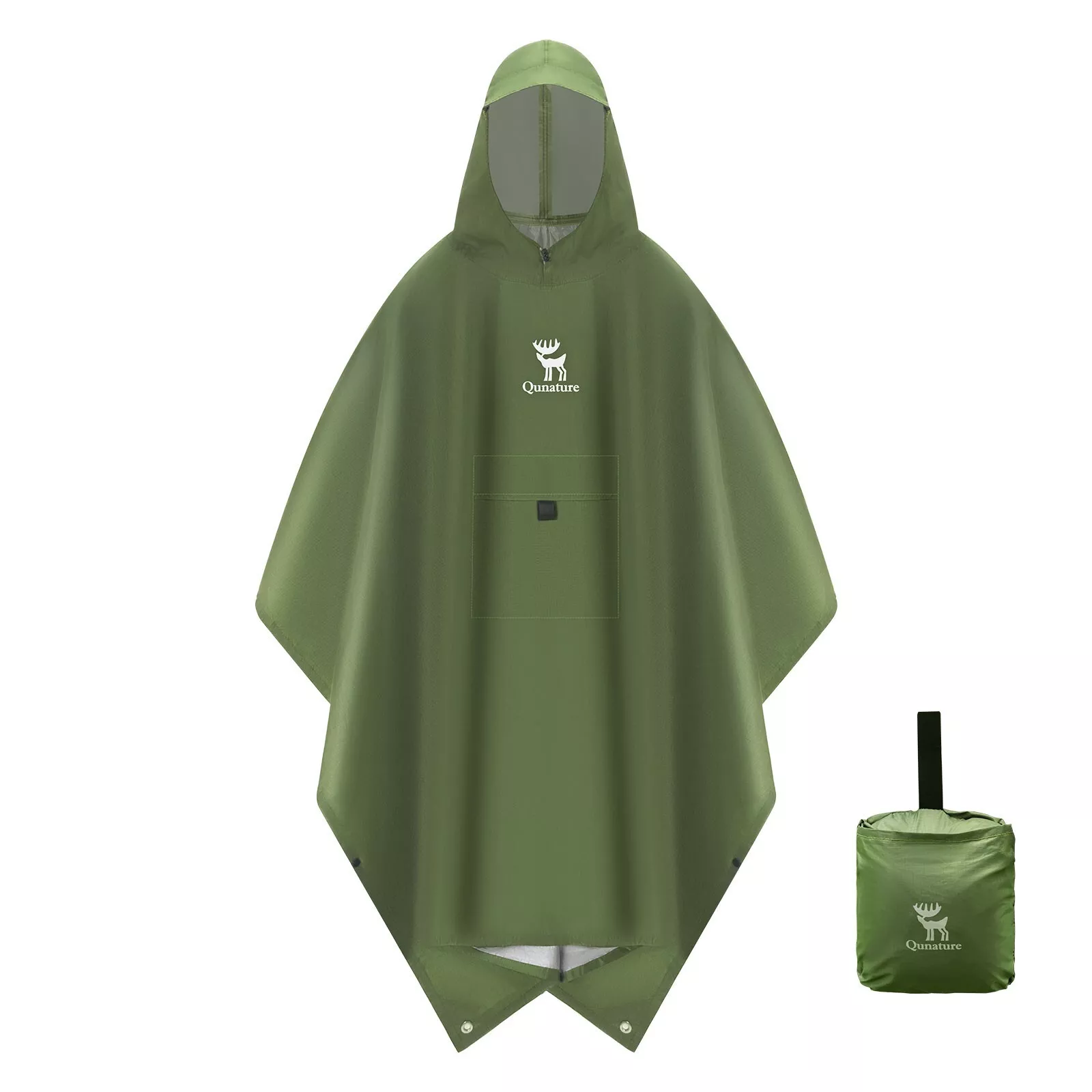 Qunature Outdoors Monitoiminen Rain Poncho Polkupyörä Rain Cape Rain Poncho - Image 1