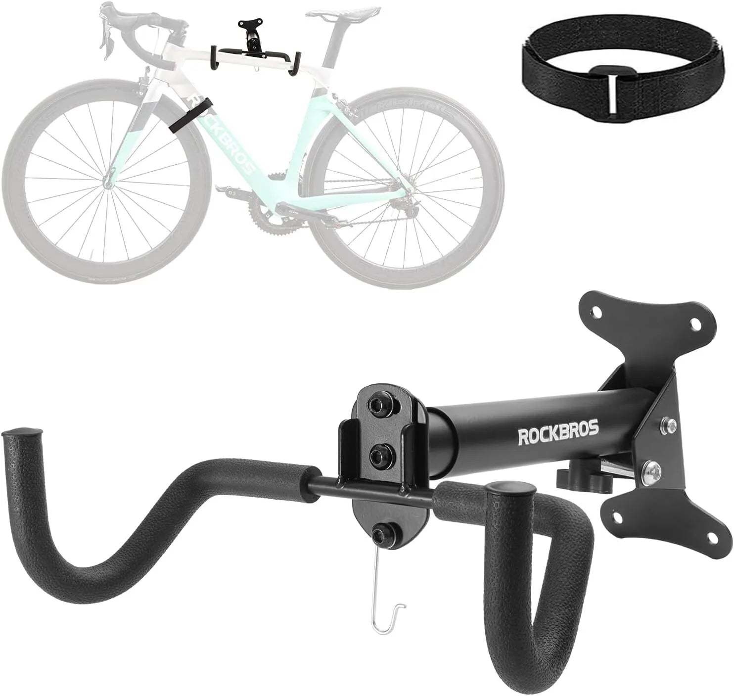 ROCKBROS polkupyörän asennusteline seinäkiinnitys seinään kiinnitettävä polkupyöräteline enintään 15 kg - Image 1