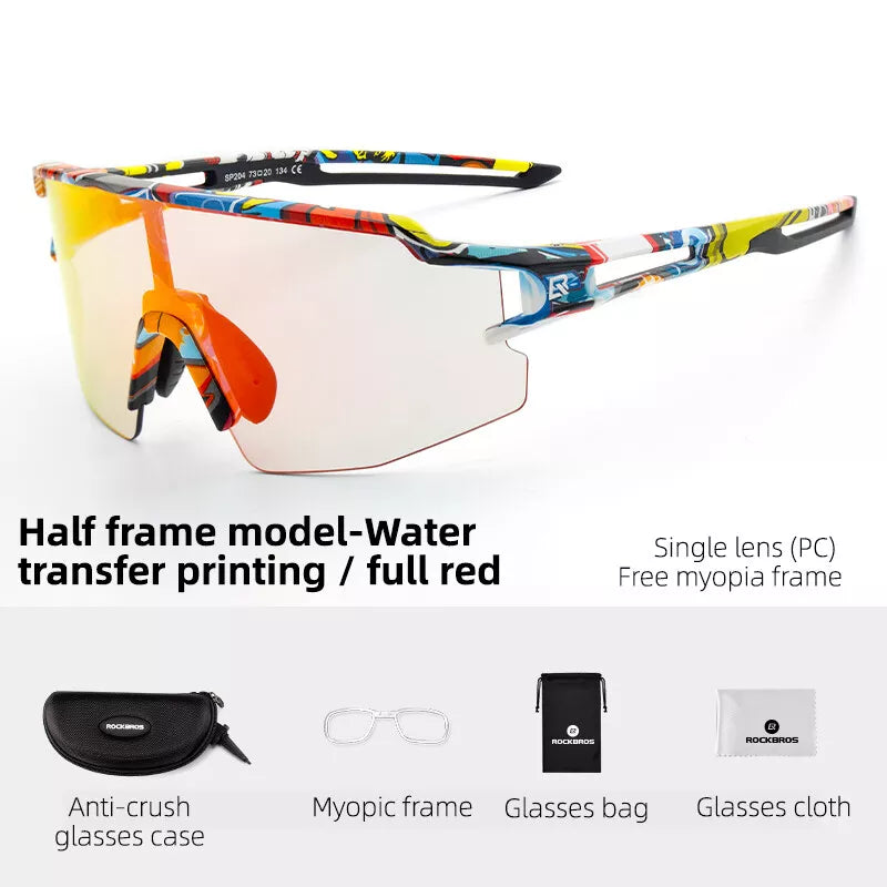 ROCKBROS Polarisoidut/fotokromaattiset aurinkolasit Pyöräilylasit Polkupyörän UV400 UNISEX - Image 1