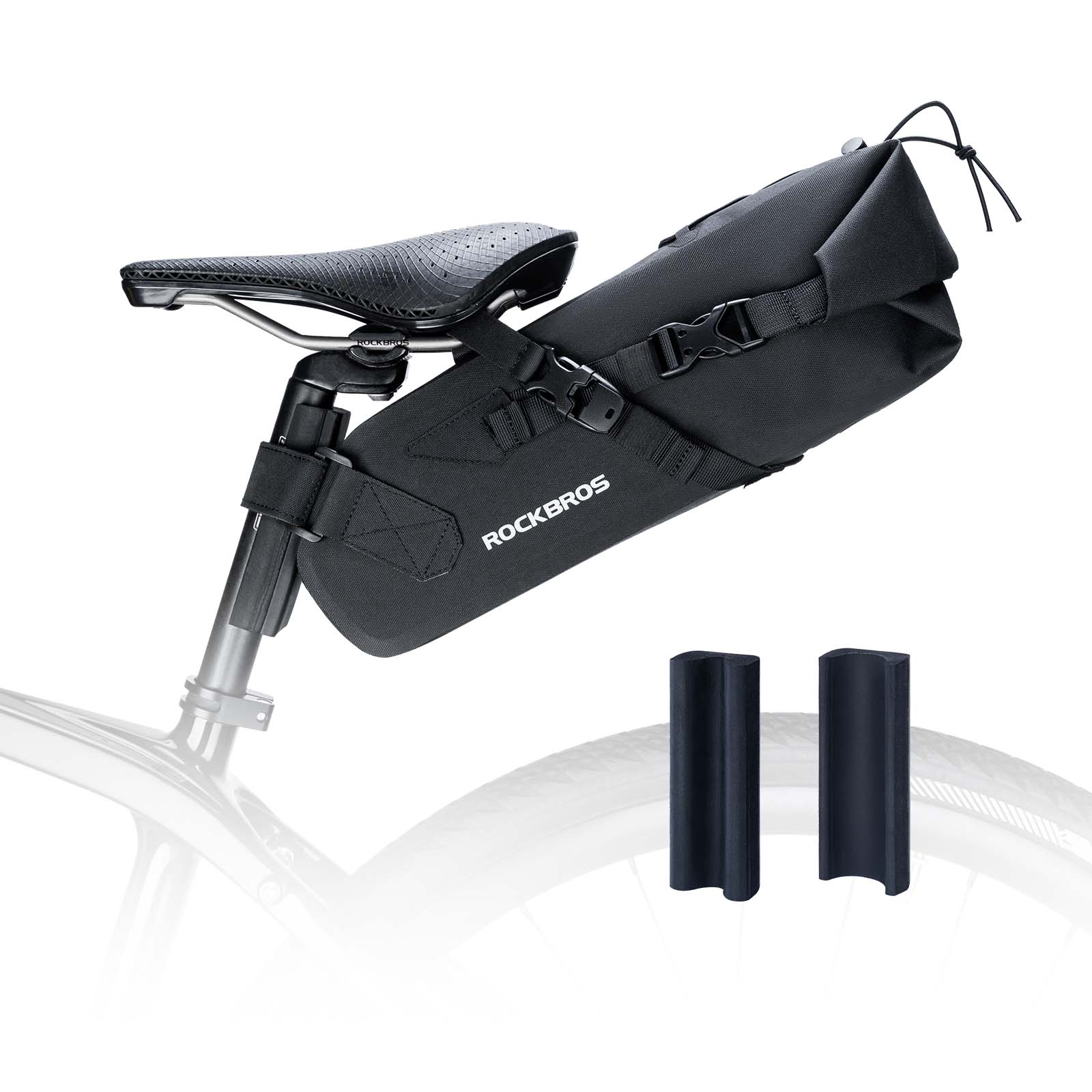 Bikepacking-satulalaukku 3 litraa, 100 % vedenpitävää TPU-kangasta, ROCKBROS - Image 1