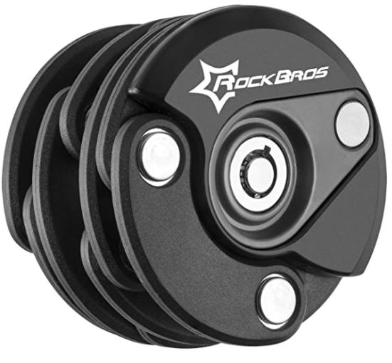 ROCKBROS WL798BK Mini Taitettava Varkaudenesto Lukko Musta - Image 1